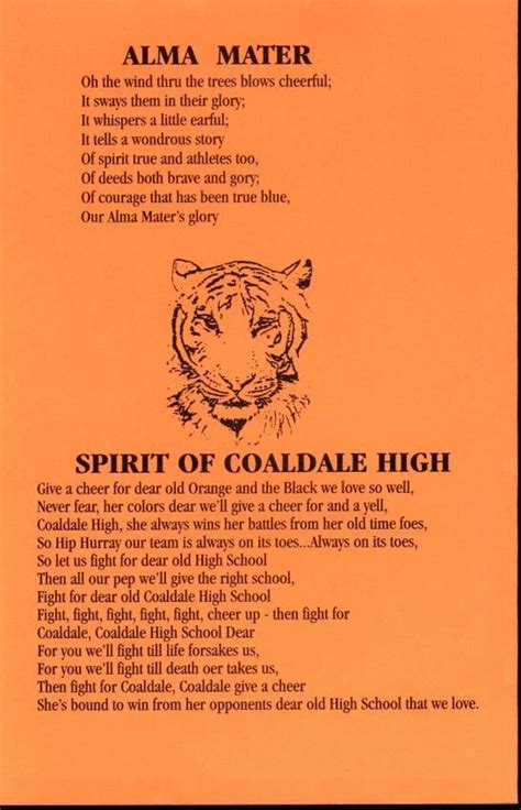 Alma matters in mind, body and soul in part, and in whole because to someone, somewhere, oh yeah alma matters in mind, body and soul. Coaldale High School Songs