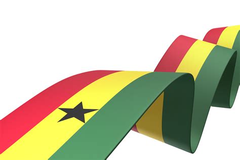 Ghana Flag Design Nationaler Unabhängigkeitstag Banner Element