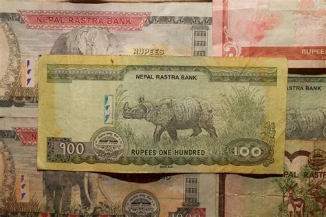 Biglietto Del Nepal Banconote Delle Denominazioni Differenti Fotografia Stock Immagine Di