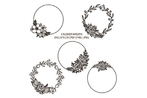 Free Svg Flower Wreath - Free SVG Designs | Download Free SVG Files