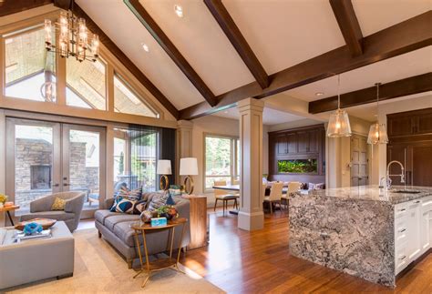 How do you change a light fixture on a vaulted ceiling? Lighting at various heights in a room with high ceilings ...