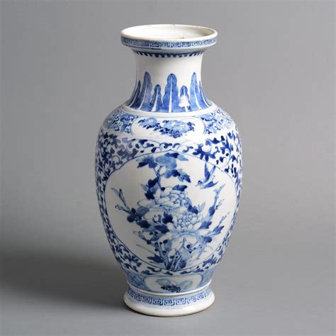 A 19th Century Qing Dynasty Blue And White Porcelain Vase Timothy