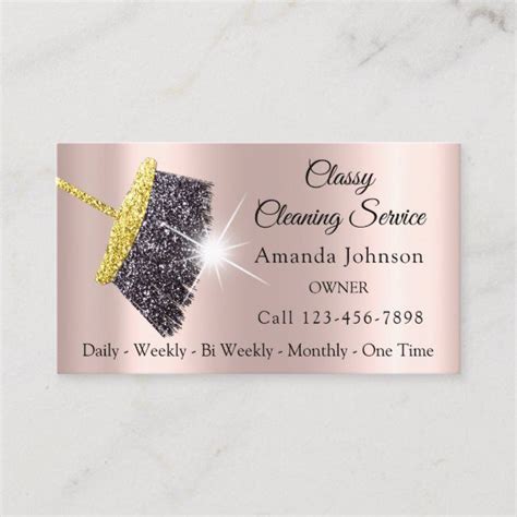 Check spelling or type a new query. Classy Cleaning Service Maid Gold Silver Rose Business Card | Zazzle.com | Cleaning business ...