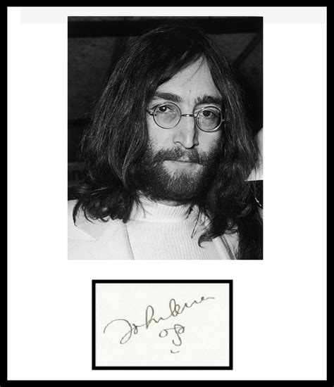 John Lennon Signed Autographed Card And Photo The Beatles Wcoa