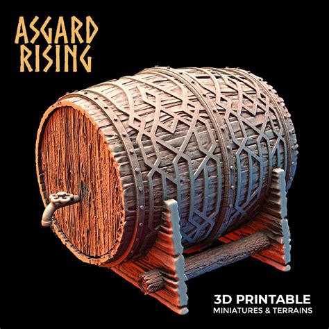 Dwarven Brewery Big Barrel Set Asgard Rising Wargaming Dandd Etsy