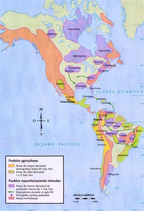 Mapa De América Pueblos Aborígenes En El Siglo Xv Inca Maps Map Of