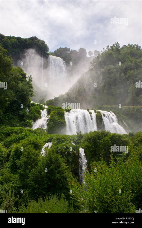 Marmore Waterfalls Umbria Italy Stock Photo Alamy