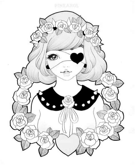 Printable Pastel Goth Coloring Pages