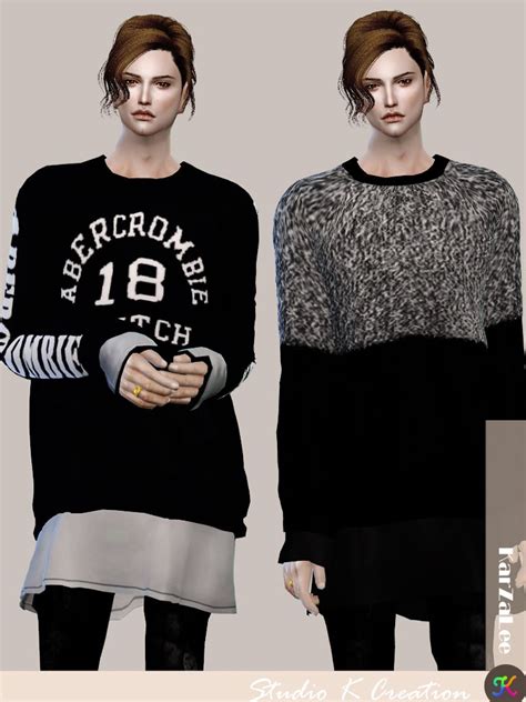 Giruto 44 Layer Sweater Ts4cc Studio K Creation Sims 4 Men