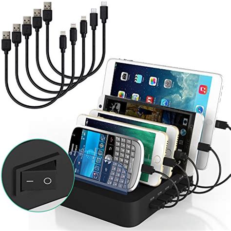 Usb Charging Station For Multiple Devices Imlezon 5 Port 5v 8a For