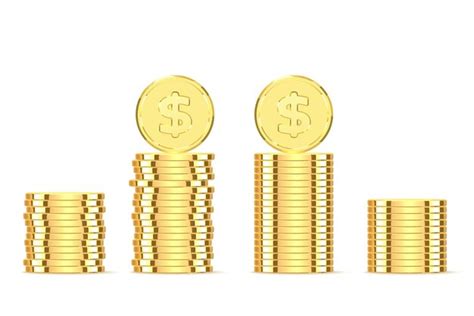 Premium Vector Gold Dollar Coins Realistic 3d Design Golden Money