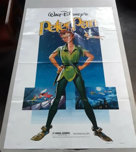 Andwalt Disneys Peter Pan Original One Sheet Poster 1982 Re Release
