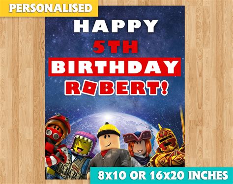 Roblox Birthday Banner Printable