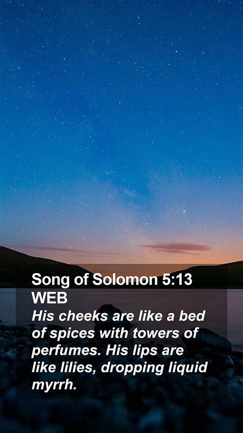 Song Of Solomon 513 Web Mobile Phone His Cheeks Are Like A Bed Of