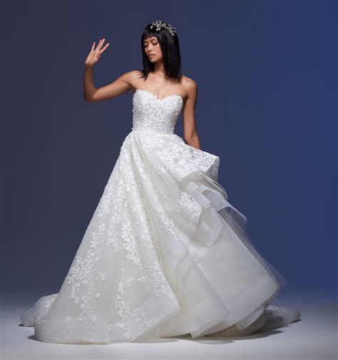 Strapless Sweetheart Neckline Embroidered Tulle Ball Gown Wedding Dress Kleinfeld Bridal