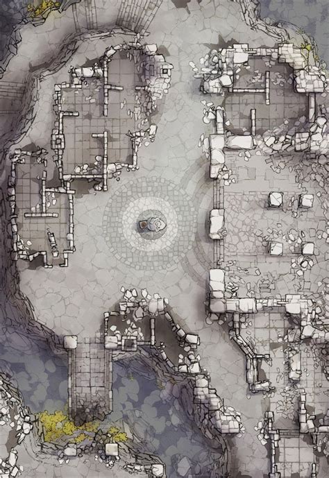Forgotten Monastery Fantasy Battle Map