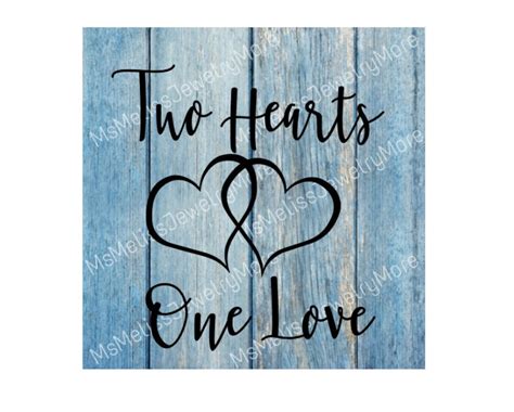 Two Hearts One Love Svg Cut File Cutting Files Handlettered Etsy