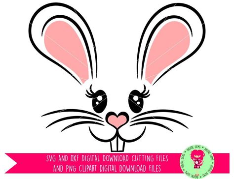 All contents are released under creative commons cc0. Easter Bunny Rabbit Face SVG / DXF Cutting File for Cricut ...