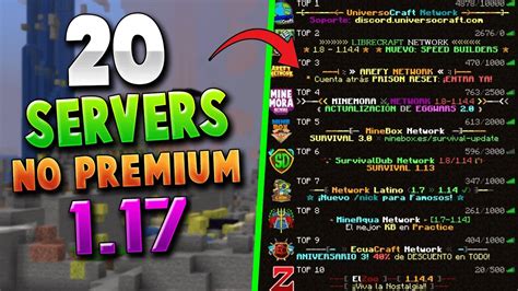 Top 30 Mejores Servers De Minecraft 1171 No Premium Youtube
