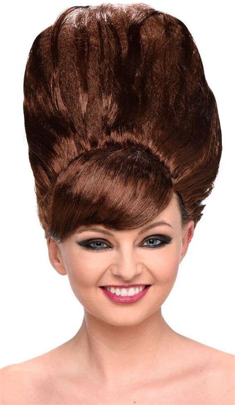 Accessories Retro 60 S Really Big Hair Beehive Wig Black Clothing Shoes And Accessories