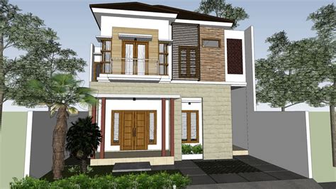 Download Rumah Keren Minimalis 2 Lantai Format Skp Sketchup Asdar Id