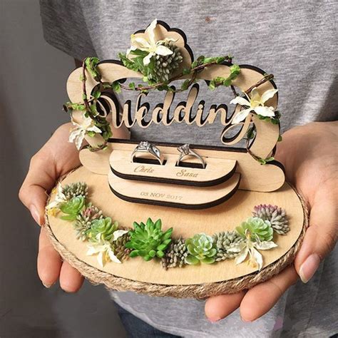 Personalized Wedding Ring Holder Engagement T Custom Etsy In 2020