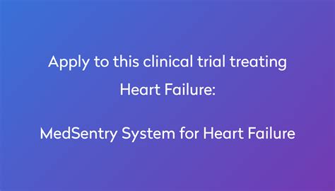 Medsentry System For Heart Failure Clinical Trial 2024 Power