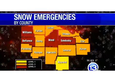 Ohio Level 1 2 And 3 Snow Emergencies In Effect