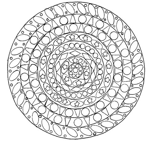 Geometric mandala - Mandalas Adult Coloring Pages