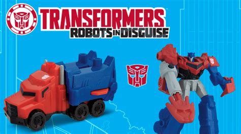 According to what's shown, we will be getting a robot mode and a vehicle mode figure each for our autobot heroes. Transformers Robots In Disguise McDonald's Happy Meal ...