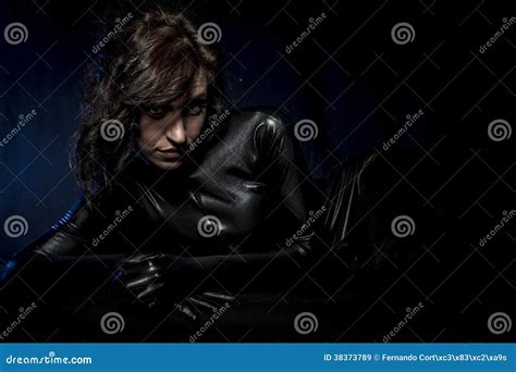 hot brunette in black latex costume fashion shot of a wom stock image image of body grunge