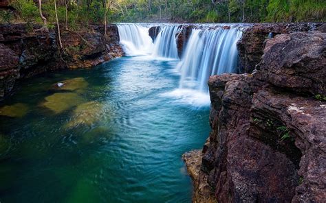 The Waterfall Clear Water Wallpaper Nature And Landscape Wallpaper