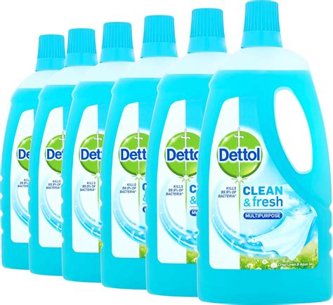 Dettol Power And Fresh Multi Purpose Cleaner Crisp Linen Aqua Sky 1 Litrepack Of 6 Amazon