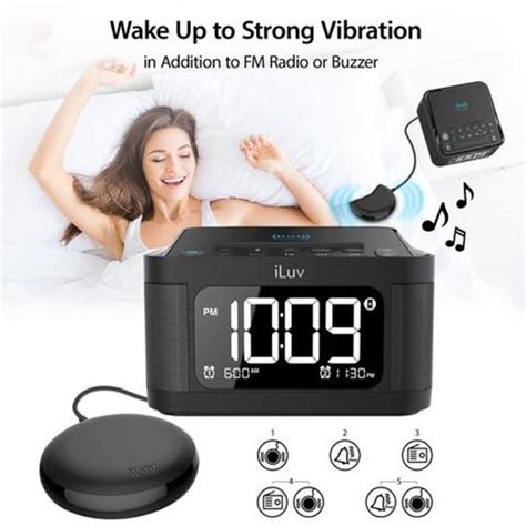 Iluv Timeshaker 6q Wow Bluetooth Vibrating Alarm Clock Qi Charger