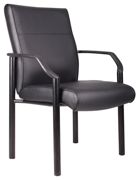 Boss Office Products Black Guest Reception Waiting Room Chair