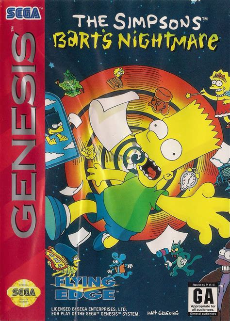 The Simpsons Barts Nightmare Usa Europe Sega Genesis Rom Download