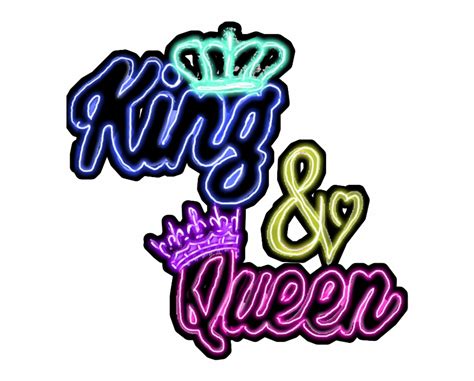 Neon King Queen Clown King Y Queen Stickers Clip Art Library