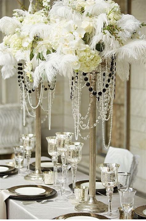 40 Great Gatsby Wedding Centerpieces Ideas 34 Art Deco Wedding
