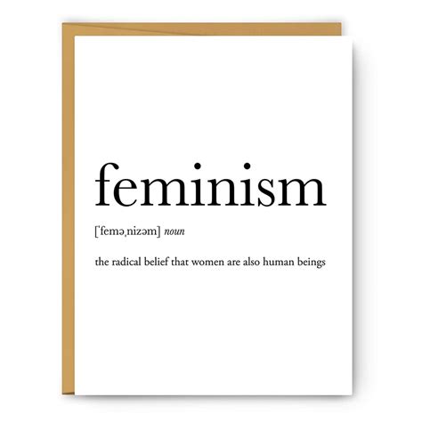 Feminism Definition Card Feminist Cards For Women Popsugar Uk News