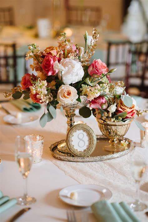 Vintage Wedding Reception Table Decorations
