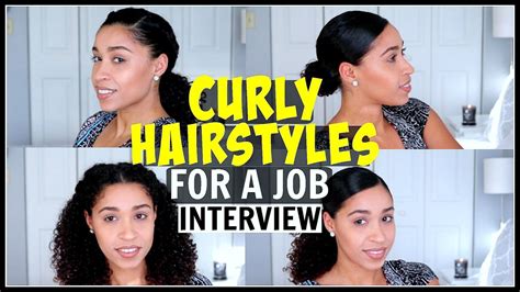 Curly Hairstyles For A Job Interview Natural Hair Youtube