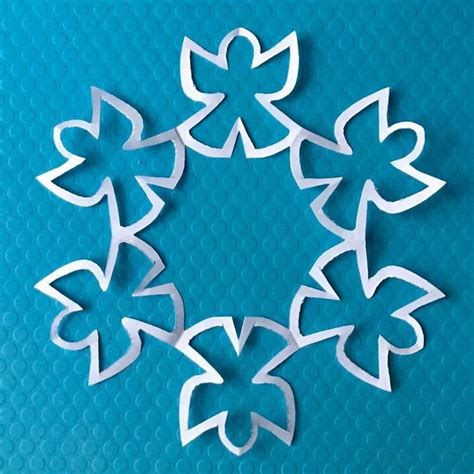 Snow Angel Paper Snowflake Template 1 Print N Cut From Paper