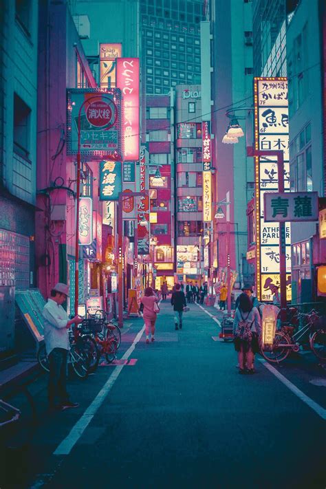 10+ Aesthetic Japanese Neon Wallpaper Free