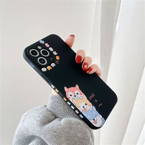kawaii cartoon cat phone case for iphone 11 12 mini pro max x etsy