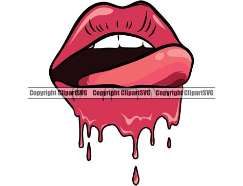 Sexy Lips Tongue Lick Mouth Teeth Gloss Glossy Shinny Doctor Etsy
