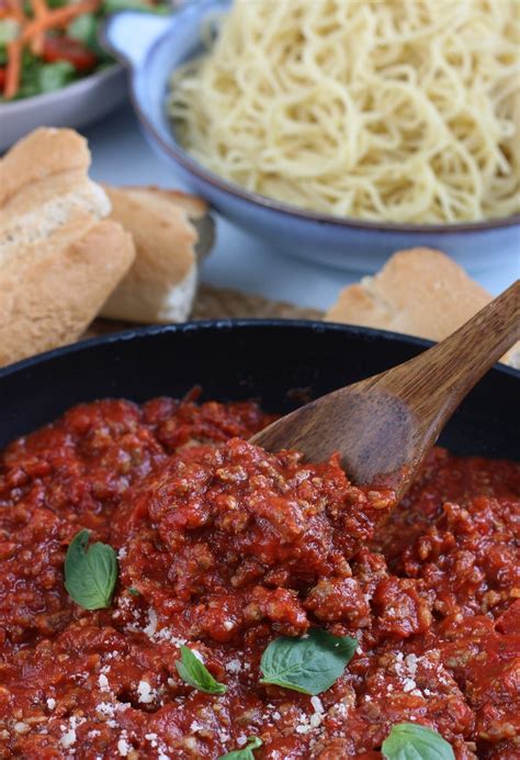 Reserve ¼ cup or so to use as a dipping sauce before adding meat to marinade. Meat Sauce Reicpe For Pasta or Zoodles | The Foodie Affair