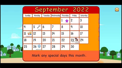 Starfall Calendar September 1 2022 Youtube