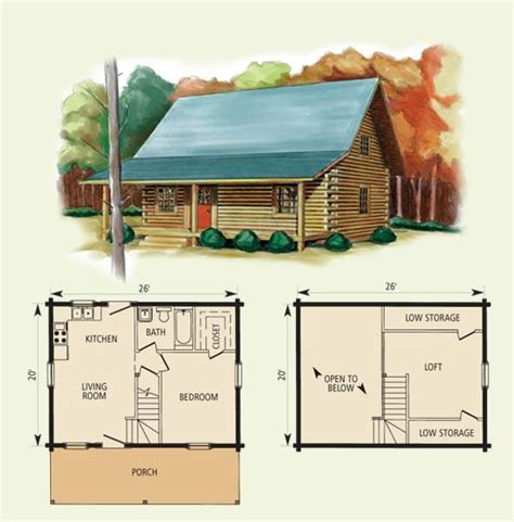 26 Ft X 20 Ft Log Cabin Floor Plan ~ Log Home Kits Log Home Plans Buy