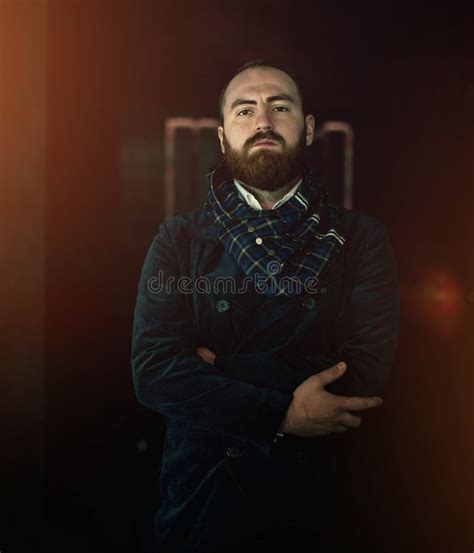 Handsome Bearded Man Hipster With Stylish Beard Stock Photo Image Of