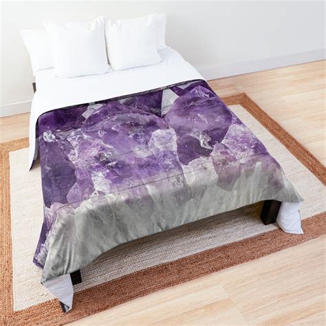 Amethyst Crystal Purple Color Printable Wall Art Comforter By Star27air